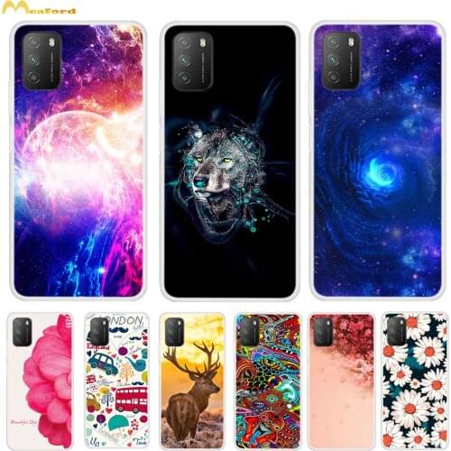 TPU Cases For Xiaomi Poco M3 Case Cover Soft Bumper For Poco M3 Phone Cases Space Silicone Protective Patined Coque Pocophone M3