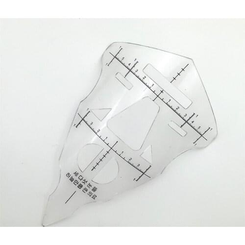 Semi-Permanent Tattoo Dedicated Ruler Plastic Makeup Eyebrow Measure Tool 1pcs For Beginner Simple Use