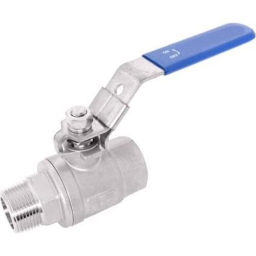 1/2" Male X Female bsp Equal 304 Stainless Steel 2-Piece Ball Valve For Water Oil Gas