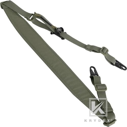 KRYDEX 2 Point / 1 Point Tactical Rifle Sling 2.25" Padded Removable Rifle Modular Strap Shooting Hunting Combat Accessories RG