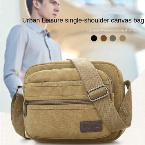 Mens Womens Cashier Bag Single Shoulder Bag Cloth Bag Classic Canvas Bag Multiple Zipper Compartments Wear Resistant Tool Kit