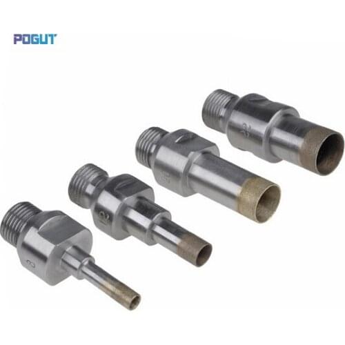 Diamond glass drill bit 5mm,6mm,8mm,10mm, Length 75mm, drill bit with screw