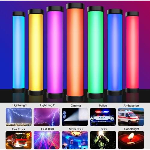 Portable Handheld RGB Video Light Wand Lights for Video Recording Vlogging Filming 2800-8500K Led Tube Rechargeable