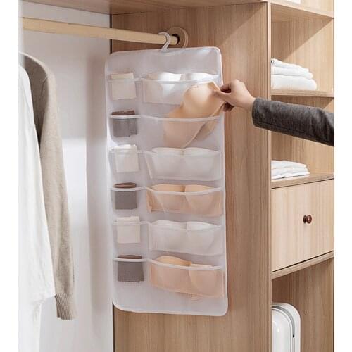 Socks Bra Hanging Bag Wardrobe Closet Underwear Storage Bags Organizer Rack Folding Clothing Hanger Storage Bag Save Space