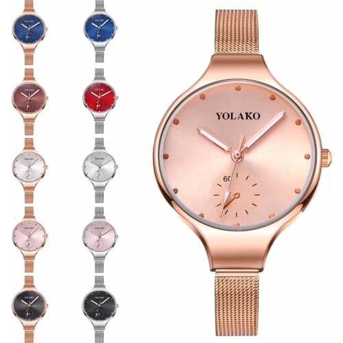 Ladies Dress Watch Rose Gold Casual Diamond Watch Female Montre Wrist Watches Steel Mesh Fashion Women Clock Luxury Reloj Mujer