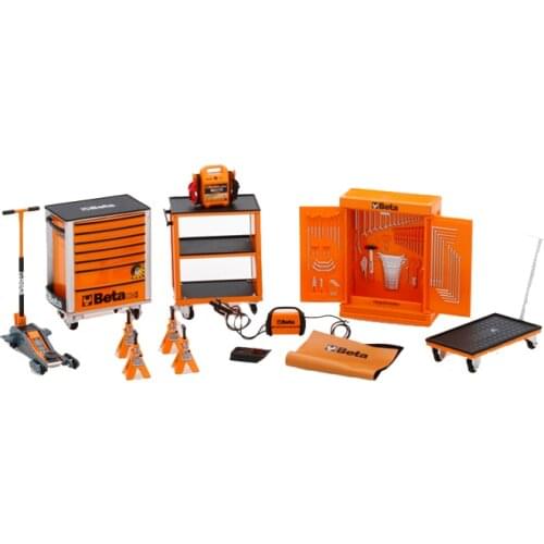 1:18 Car Model Repair Workshop Room Simulation Scene Toolbox Diecast Alloy Vehicle Toys Accessories Fan Gift Parts Display Show