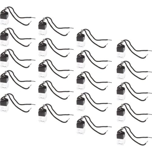20pcs Clear Glass Air Freshener Car Hanging Perfume Empty Glass Bottle, Fragrance Ornament