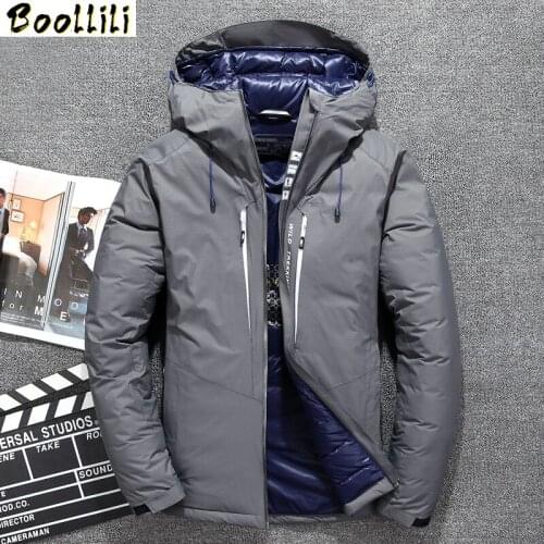 2020 new Winter White Duck Thick Downs Jacket Men Top Quality Casual Hooded Coat Snow Parka Male Warm Downs Jacket Men Outwear