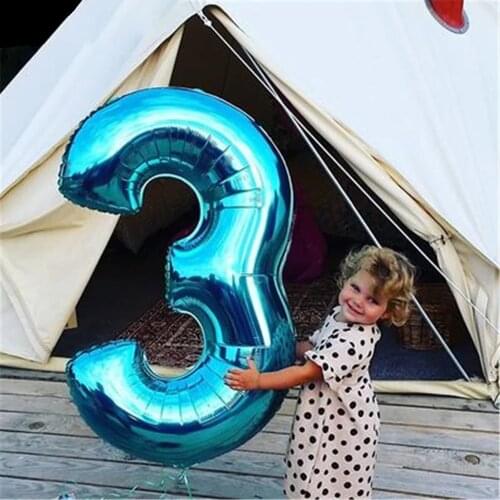 30/40inch Big Size Gold Sliver Rose Gold Number Balloon Birthday Wedding Party Decorations Foil Balloons Kid Boy toy Baby Shower