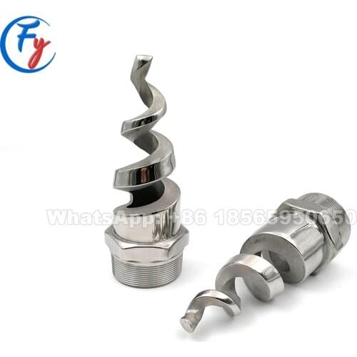 40pcs 3/4 " inch 316L ss pigtail spray nozzle cooling tower nozzles, pigtail nozzle for gas cooling, HHSJX spiral nozzle