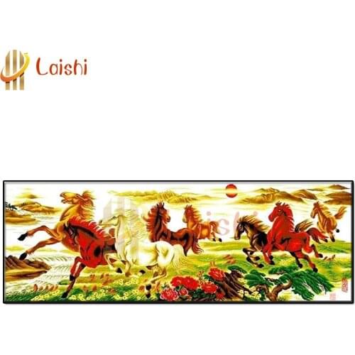 5D Diamond Painting Eight horses, animals, Diamond Mosaic Full Drill Square Tools Diamond Embroidery Pictures Of Rhinestone Art