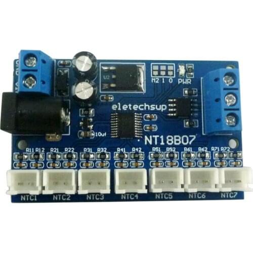 7 Channel RS485 NTC Temperature Sensor Measurement MODBUS RTU Paperless Recorder PLC NT18B07