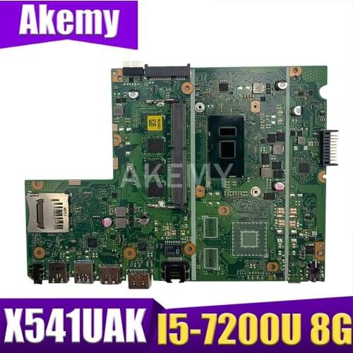 Akemy For Asus X541UA X541UAK X541UVK X541UJ X541UV X541U F541U R541U Motherboard laptop Motherboard W/ 8GB RAM SR2ZU I5-7200U