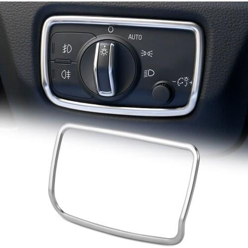 Car Styling Headlight Switch Buttons Decorative Covers Trim Interior Stickers for Audi A3 8V stainless steel Auto accessories