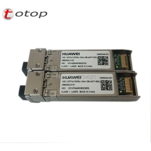 Free shipping original Huawei OLT single mode 10G-1330Tx/1270Rx/-10km-SM-eSFP-RRU sfp modules for Hua Wei device