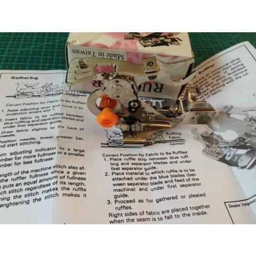 DOMESTIC SEWING MACHINE PARTS RUFFLER LOW SHANK FOR JANOME BROTHER SINGER PFAFF RUFLER FOOT BROTHER RUFFLER# 55705 PRESSER