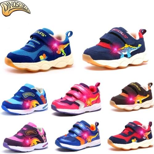 Dinoskulls Kid Shoes Children Boys Led Shoes Toddler Boy Girl Sneakers Light Up Sneaker Children Trainers for Girl 22-26
