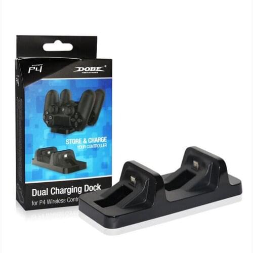 Dual Micro USB Ports Charging Holder Dock Charger Stand+USB Power Cable for Sony Playstation Dualshock 4 PS4 Joypad Controllers