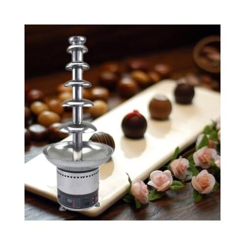 220V/ 110V electric 6 Layers chocolate fountain machine with hot chocolate melt fountain fondue machine