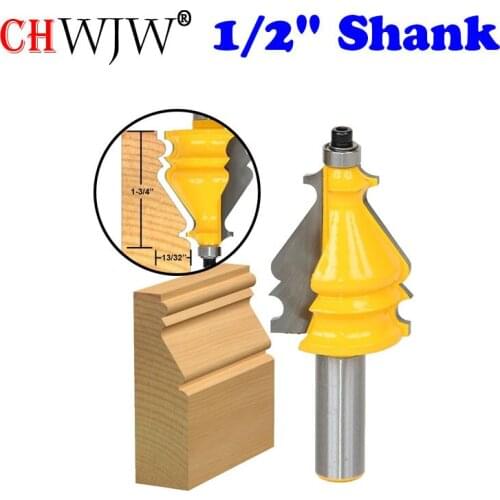 1PC 1/2" Shank Architectural Molding Router Bit Line knife Woodworking cutter Tenon Cutter for Woodworking Tools