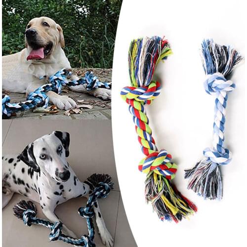 Pet molar toys, cotton chewing knot toys, durable braided bone cords, pet teeth cleaning supplies, random colors