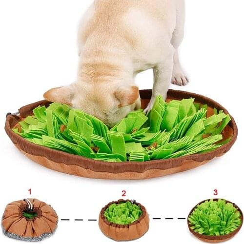 Dog Puzzle Toys , Dogs Snuffle Training Mat ,Cats Dogs Travel Feed Bowl Dog Treat Dispenser Indoor Outdoor Stress Relief