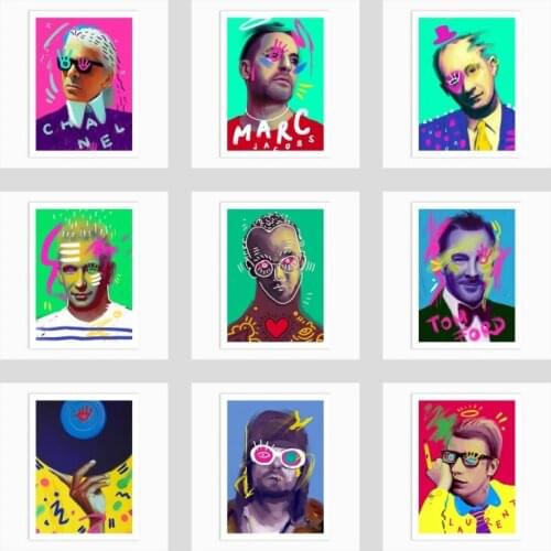 Celebrity Canvas Paintings Color Graffiti Character Posters and Prints Nordic Wall Art Pictures Living Room Home Decoration