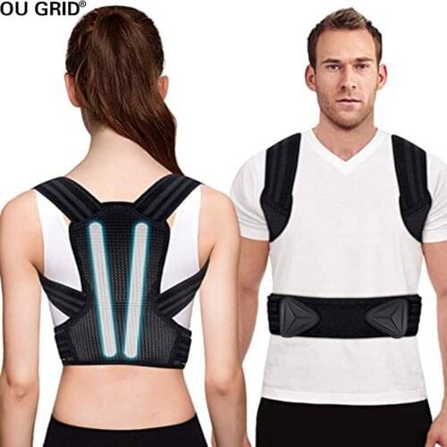 Posture Corrector for Men and Women, Spine and Back Support, Adjustable and Breathable Back Brace Improves Posture