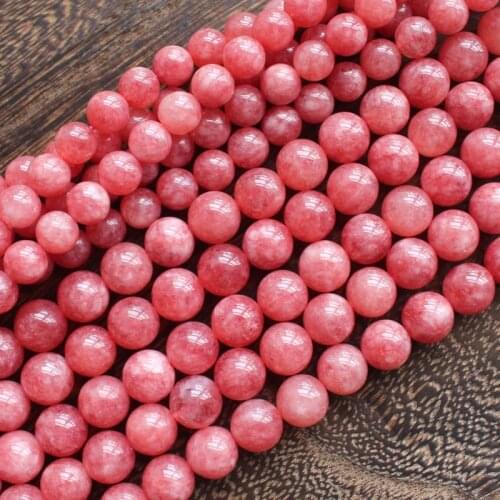Manmade Rhodon Color Jad Round Beads 15inch, DIY Jewelry Making !We provide mixed wholesale for all items