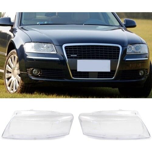 Clear Transparent Headlight Lens Replacement Headlamp Shell Auto Light Accessories Left Right for Audi A8 D3 2005-2009