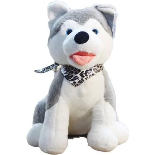 New Children plush toy Squatting Husky baby Christmas birthday stuffed dog gift