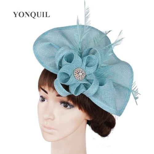 New Church Flower Feather Hair Clip Fascinator Millinery Women Party Accessory Wedding Hairbands Occasion Headwear