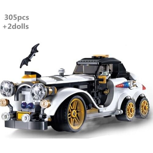 NEW Superhero Retro Vintage Car Building Blocks Compatible With Bricks Classic Model Kit Vehicle Toys Creative Fun Gift For Kids