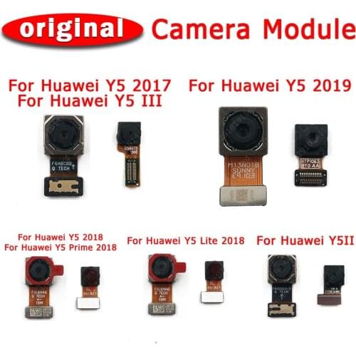 Original Front Rear Back Camera For Huawei Y5 Prime Y5 Lite 2018 Y5II 2017 2019 Main Facing Camera Module Flex Replacement Parts