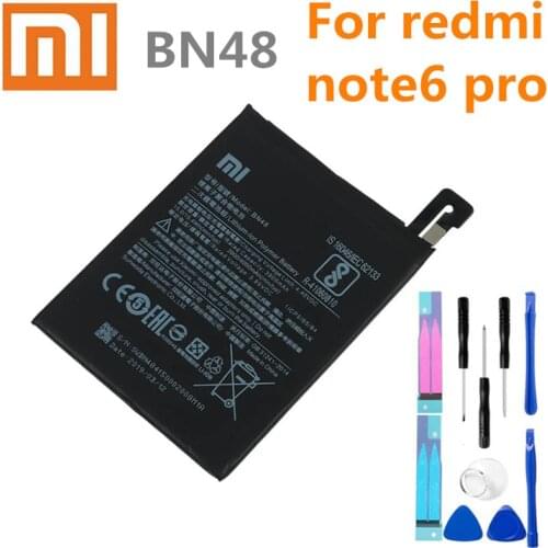 Original Xiaomi Replacement Battery BN48 Phone BatteriesTools for Redmi Note 6 Pro for Hongmi Note 6 Pro+Tools