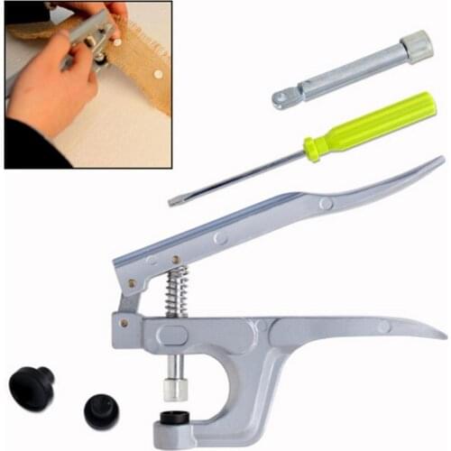 1Set Snaps Button Press Hand Machine Fastener Snap Pliers Punching Tool T5 Resin Buttons Press Stud Cloth for DIY Sewing Tools