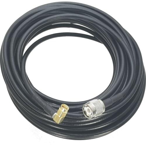 RG58 TNC Male Plug to SMA Male Plug Right angle Connector RF Jumper pigtail Cable 6inch~20M