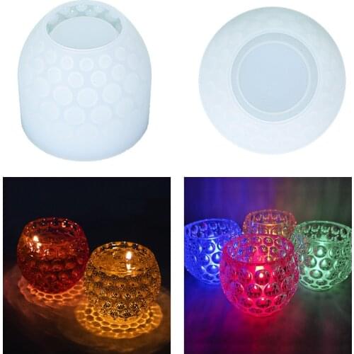 DIY Epoxy Resin Glue Drop Mold Aromatherapy Candle Cup Silica Gel Mold Homemade Soap Storage Cup Mold Home Accessories Decor