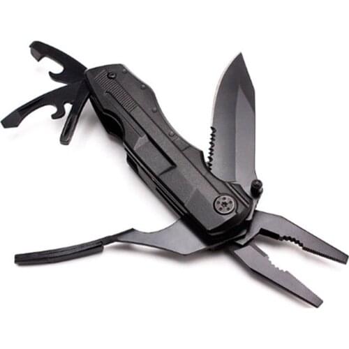 Folding Pliers Multitools Knife Screwdriver Set Bits Stainless Steel Bottle Opener Portable Outdoor Survival Camping Hand Tools