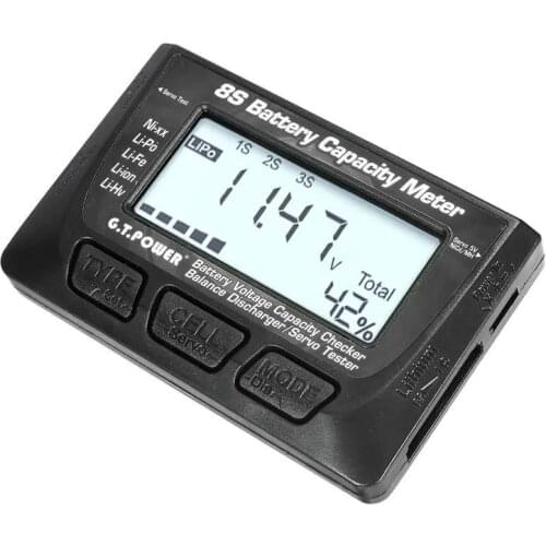 New style G.T.Power 8S Battery Voltage Capacity Checker Balance Discharger Servo Tester