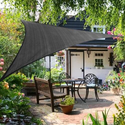 Outdoor Sun Shade Sail 11.8' X 11.8'x 11.8' Triangular Sun Shade Sail Canopy UV Block Awning For Patio Garden Backyard Camping