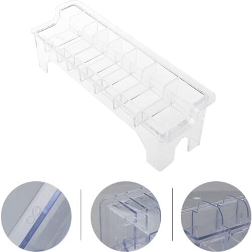Universal 8/10 Grid Base Hair Clipper Limit Comb Storage Box Caliper Case Guide Hair Styling Comb Organizer Tool Barber