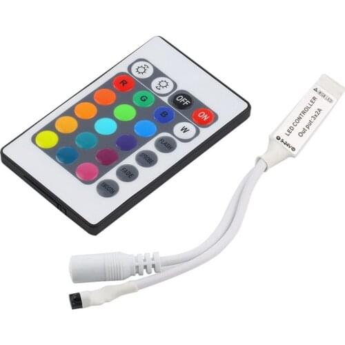 Universal Infrared Mini 24 Key IR Remote Controller Wireless For 3528 5050 RGB LED Strip Hallways Stairs Home Used
