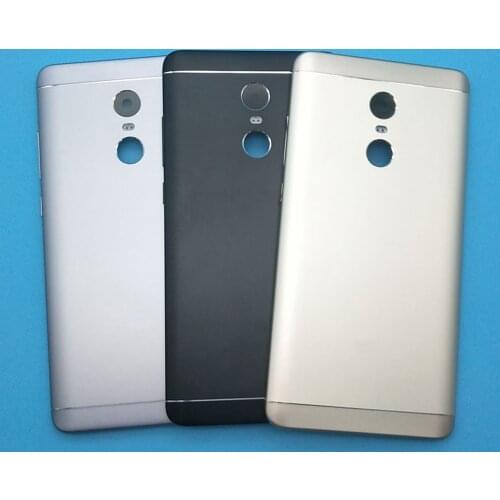 Fingerprint Sensor Backplate Battery Cover Case For Xiaomi Redmi Note 4X Back Cover Side Buttons+Camera Glass Back Housing