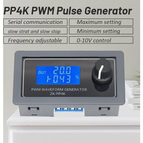 ZK-PP4K PWM pulse generator lighting LED motor speed control dimming controller slow start slow stop digital LCD