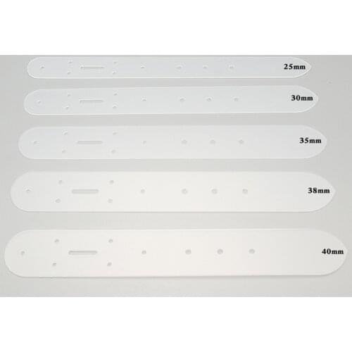 1 Piece 25mm-40mm Plastic Half Transparent Leather Hole Punch Belt Punch Hole Pattern Handmade Leather Goods Diy Belt Template