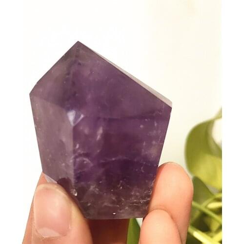 1pcs Top quality 100%natural lavender amethyst quartz crystal point healing as gift