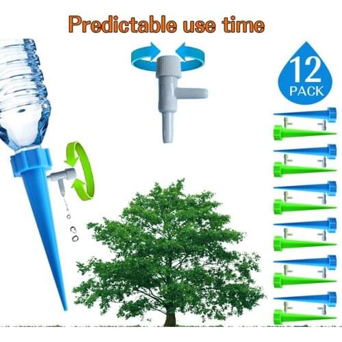 12PCS Garden Cone Spike Watering Plant Flower Waterers Bottle Irrigation System Practical Plastic Garden Cone Watering Spike