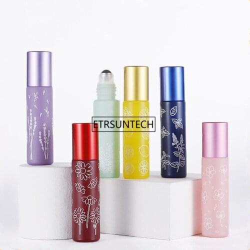 150pcs 10ml Glass Roll On Essential Oil Empty Perfume Bottle Roller Ball bottle For Travel F3954