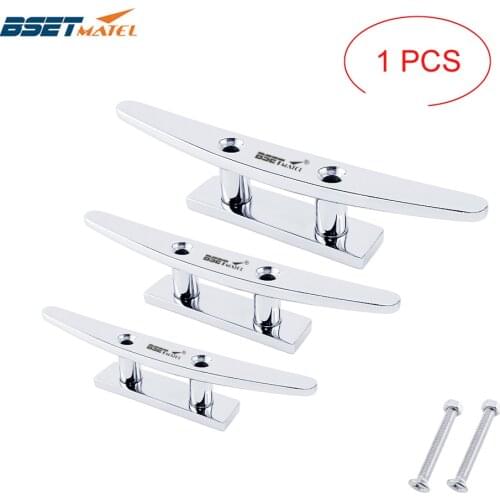 Stainless Steel 316 Low Flat Cleat Boat Cleats Deck Rope Cleat Mooring Dock Cleat Marine Hardware Yacht Accessories Lock bolt